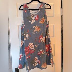 Floral Dress with Strappy Detail